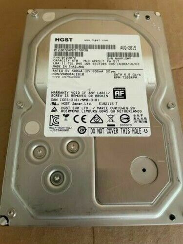 HGST HDN726060ALE610  0F23072 6TB 3.5 7200RPM SATA 7200RPM enterprise hard drive