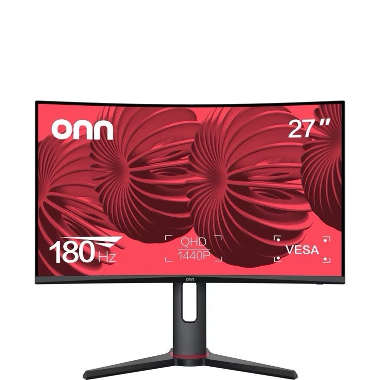 Onn 27in QHD 180Hz 6ms LED Gaming Monitor HDR Adaptive-Sync HDMI DP
