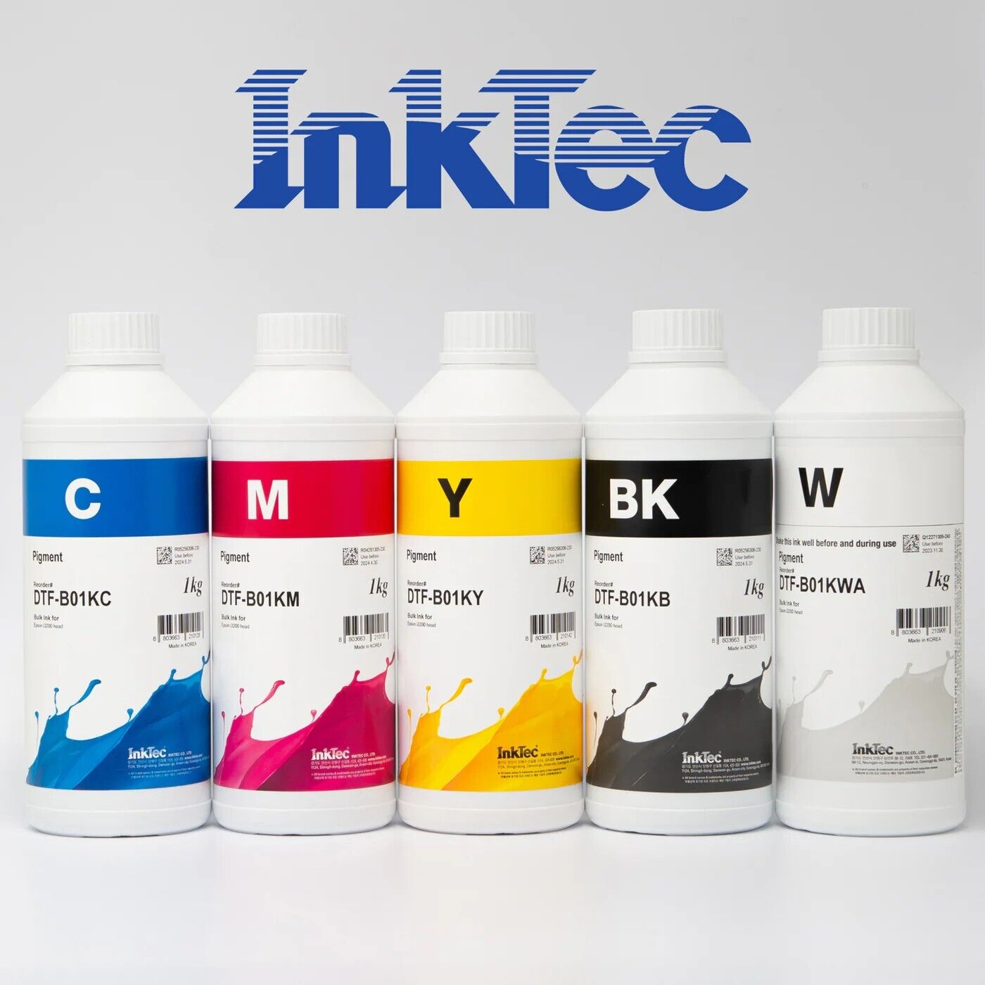 InkTec Premium 1000ml Transfer Direct to Film DTF Inks for Epson Printheads USA