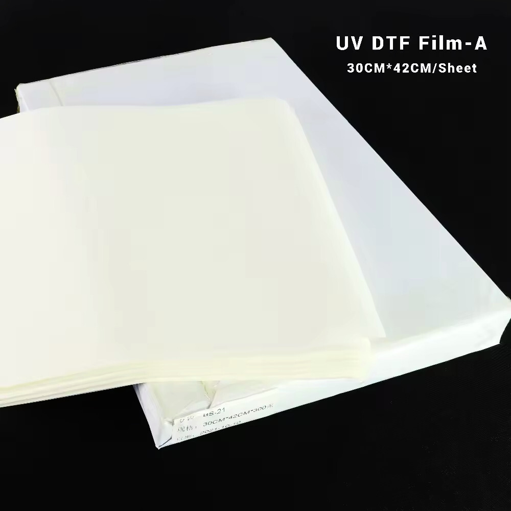 A Film Clear Sheets 100Pcs For Flatbed UV DTF Printer Needed To Make UV Stickers