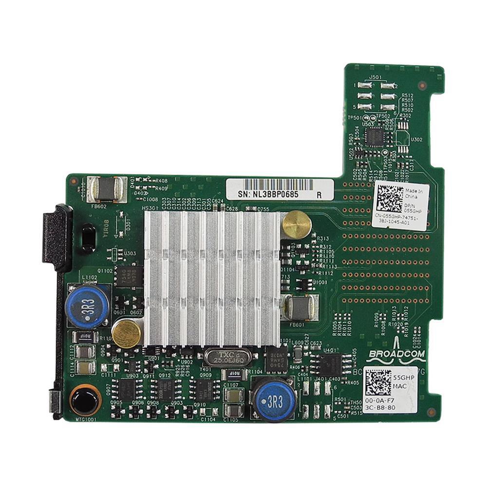 Dell Broadcom 57810s Dual Port 10Gb BASE-T Server Adapter Card 055GHP / 55GHP