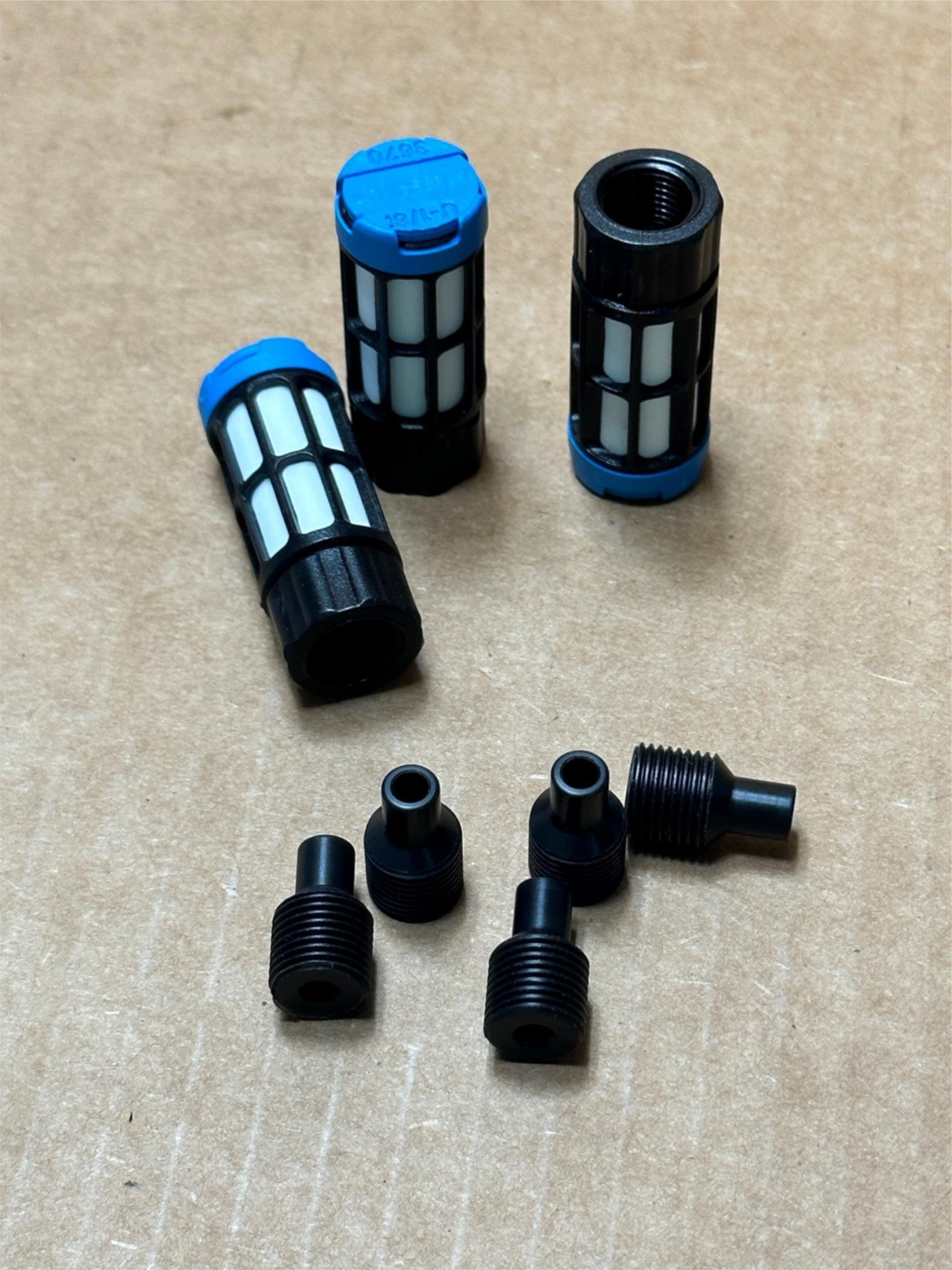 Genuine Markem Imaje LOT 3x Festo Silencer Pneumatic U-1/8i 3670 & 5x Adapters