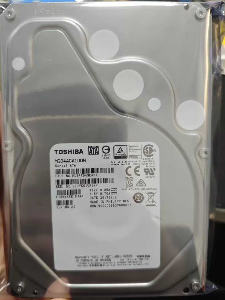 Toshiba MG04ACA100N 1TB SATA 6Gb/s 7200RPM 3.5" Hard Drive