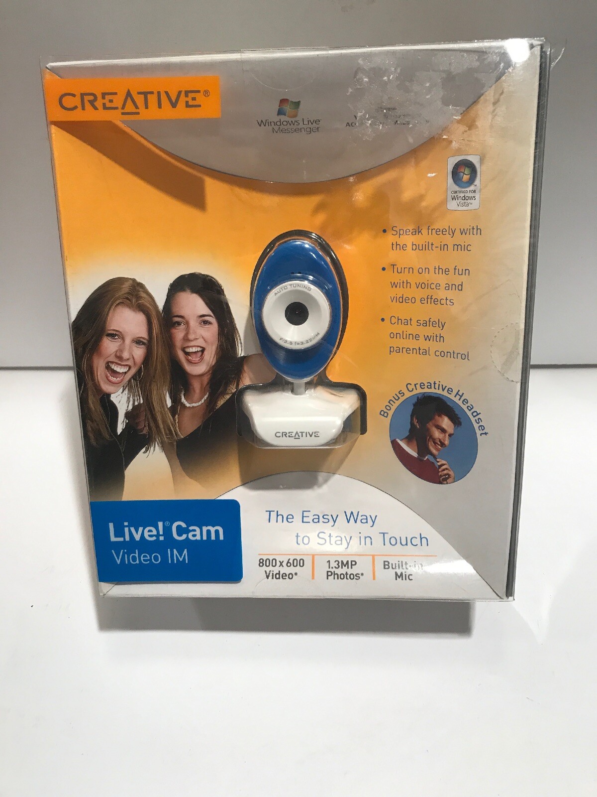Creative Live Cam Video IM (VF0350) 1.3MP Mic Voice Video Effects Windows Vista