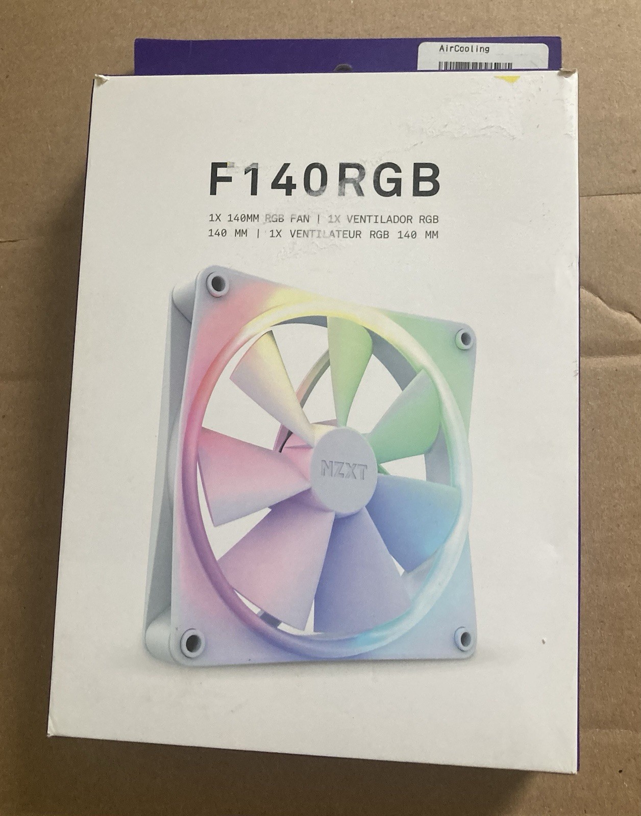 NZXT F140RGB 140mm RGB Case Fan 4-Pin PWM 12V White FDB 89.48CFM
