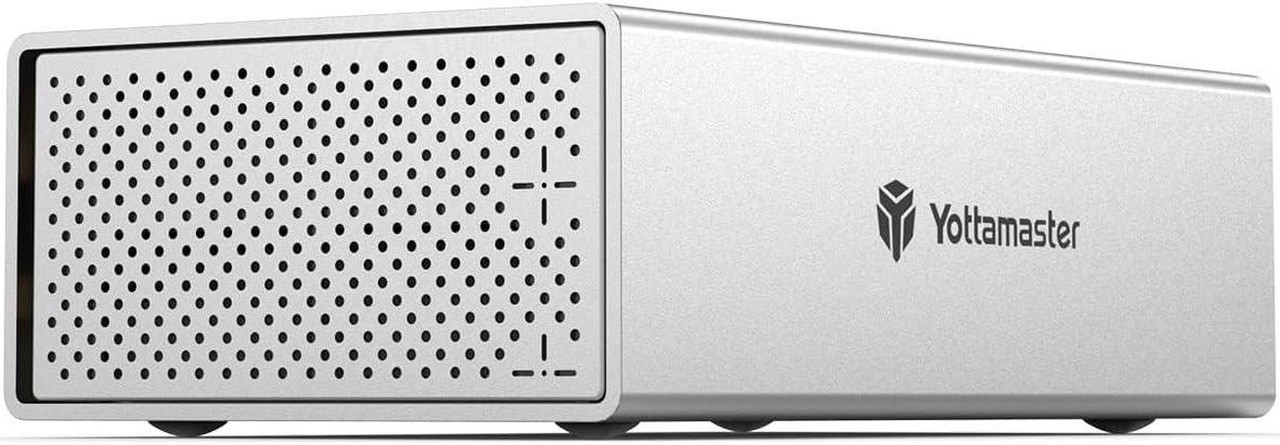 Yottamaster 2 4 5 Bay Hard Drive Enclosure USB3.0 Type C For 2.5" 3.5" SATA HDD