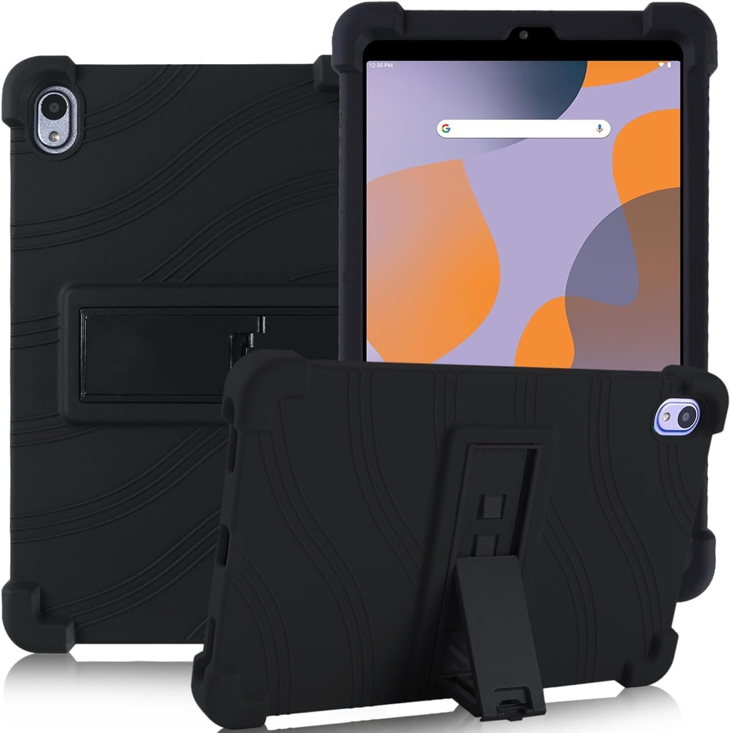 Soft Silicone Kids Case with Stand for Walmart Onn 8 Inch Tablet 2024, Purple