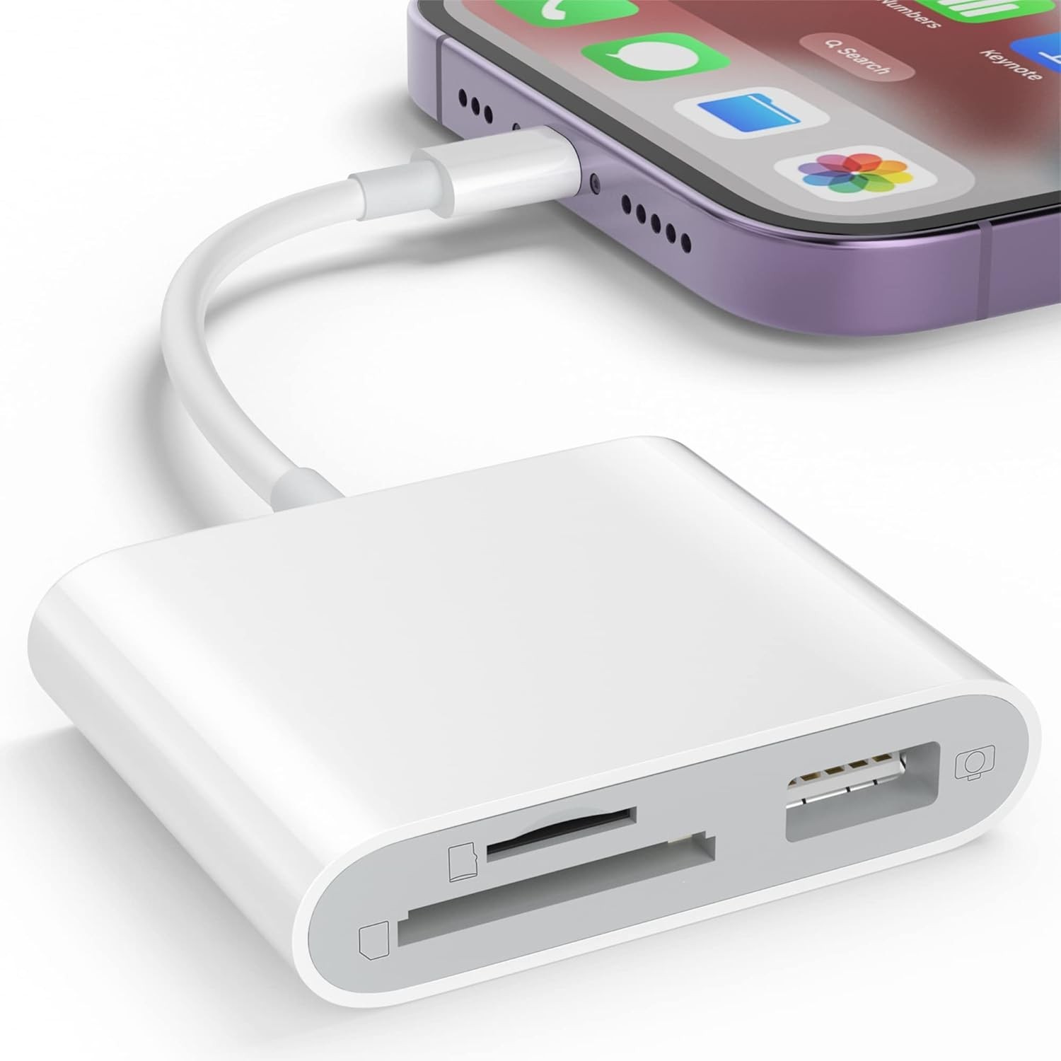 Adaptador lector de tarjeta de memoria USB para i phone i pad