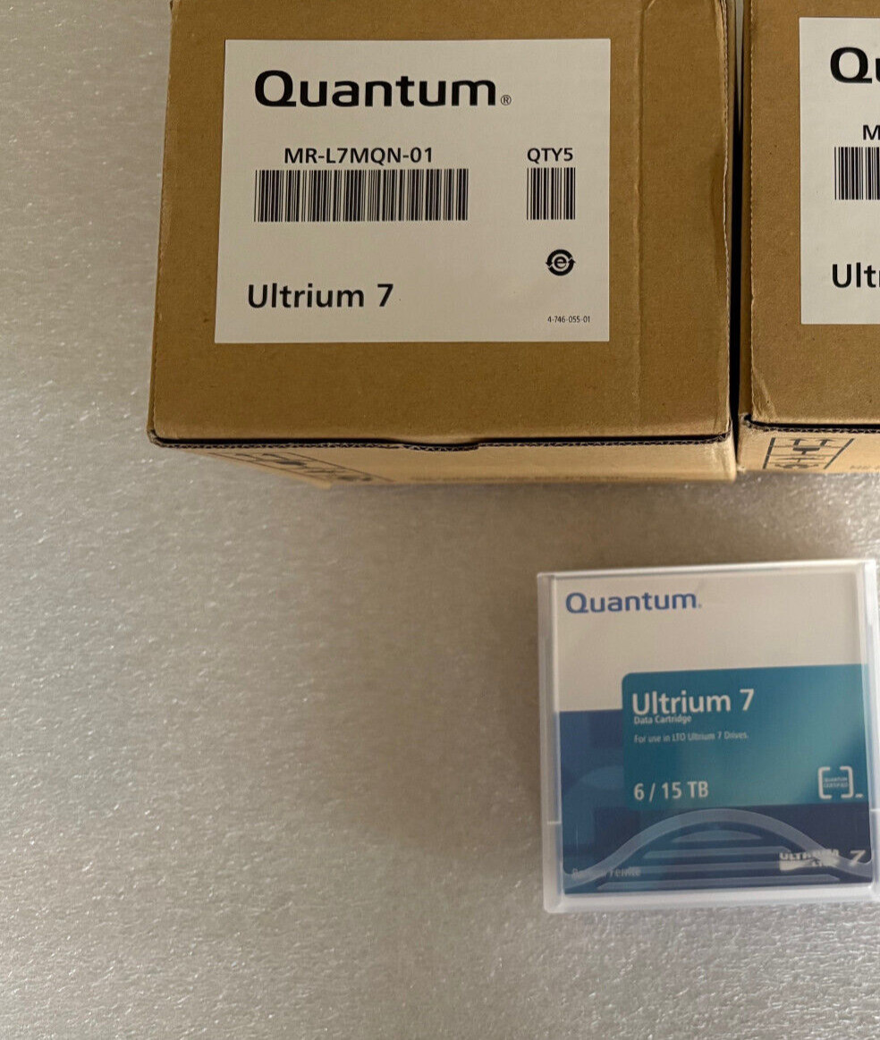 (5 PACK) of Quantum MR-L7MQN-01 LTO7 6TB/15TB Ultrium-7 Data Tape Cartridge- NEW