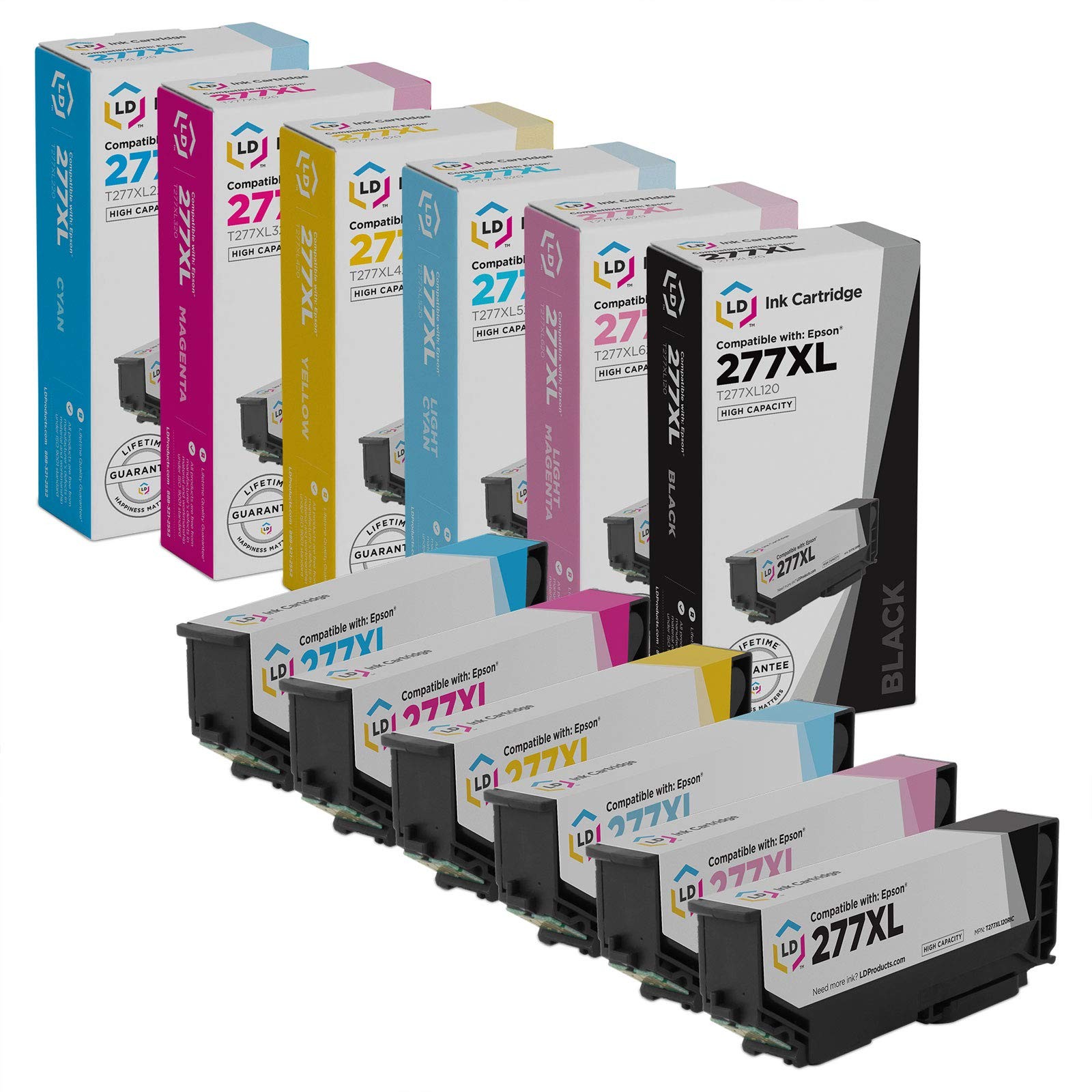 LD Products T277XL 6-Pack Ink Cartridges for Epson Expression XP-850 XP-860