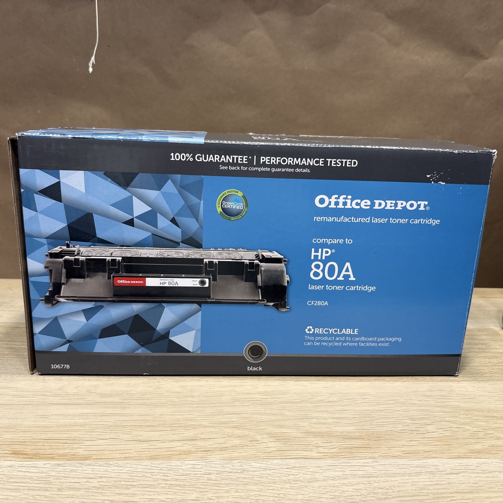 Laser Toner Cartridge Replacement HP 80A Compatible (Office Depot Brand) Black
