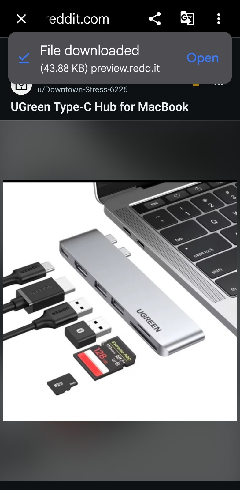 UGREEN 6-in-2 USB-C Hub Adapter for Apple (Model CM380 / 80856)