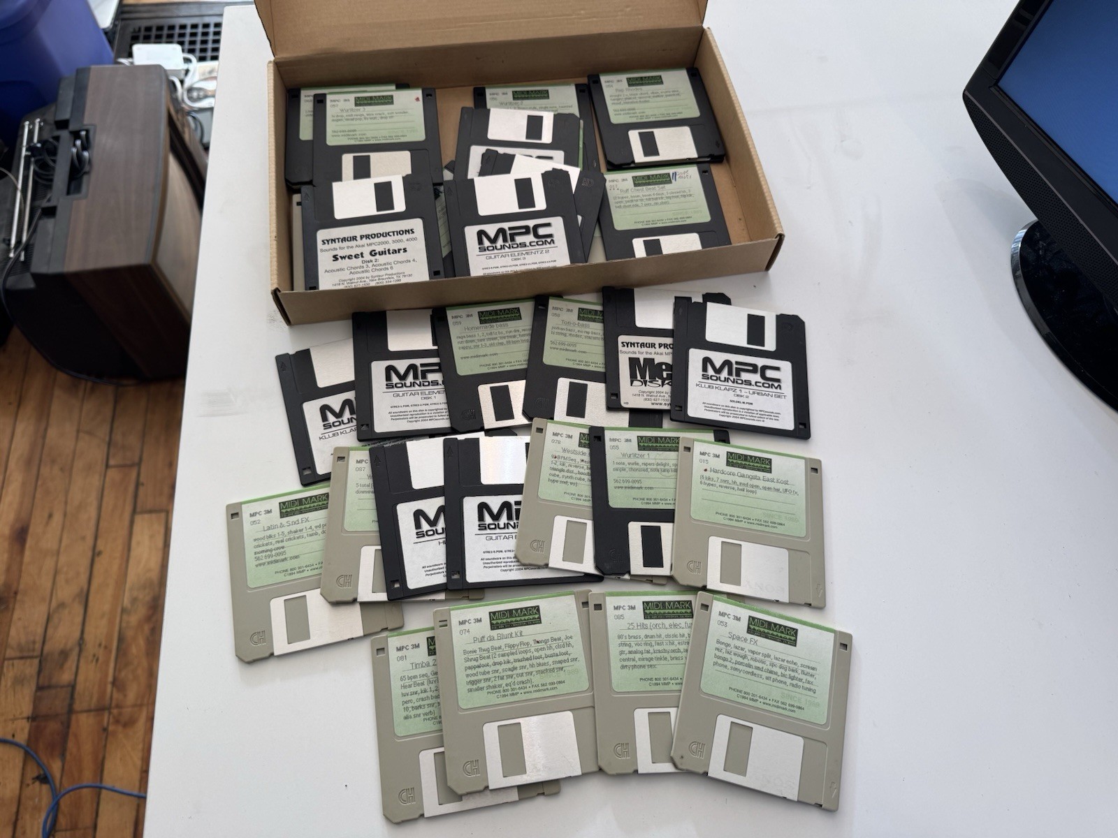Huge Lot of 20+ Vintage Akai MIDI Floppy Disks
