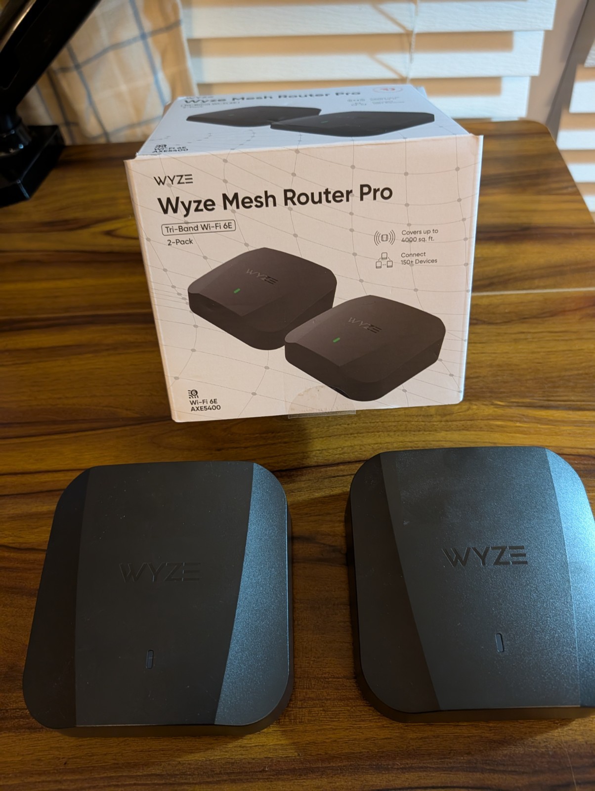 Wyze AXE5400 Tri-Band Wi-Fi 6E Mesh Router Pro, Covers up to 4000 Sq Ft (2 PACK)