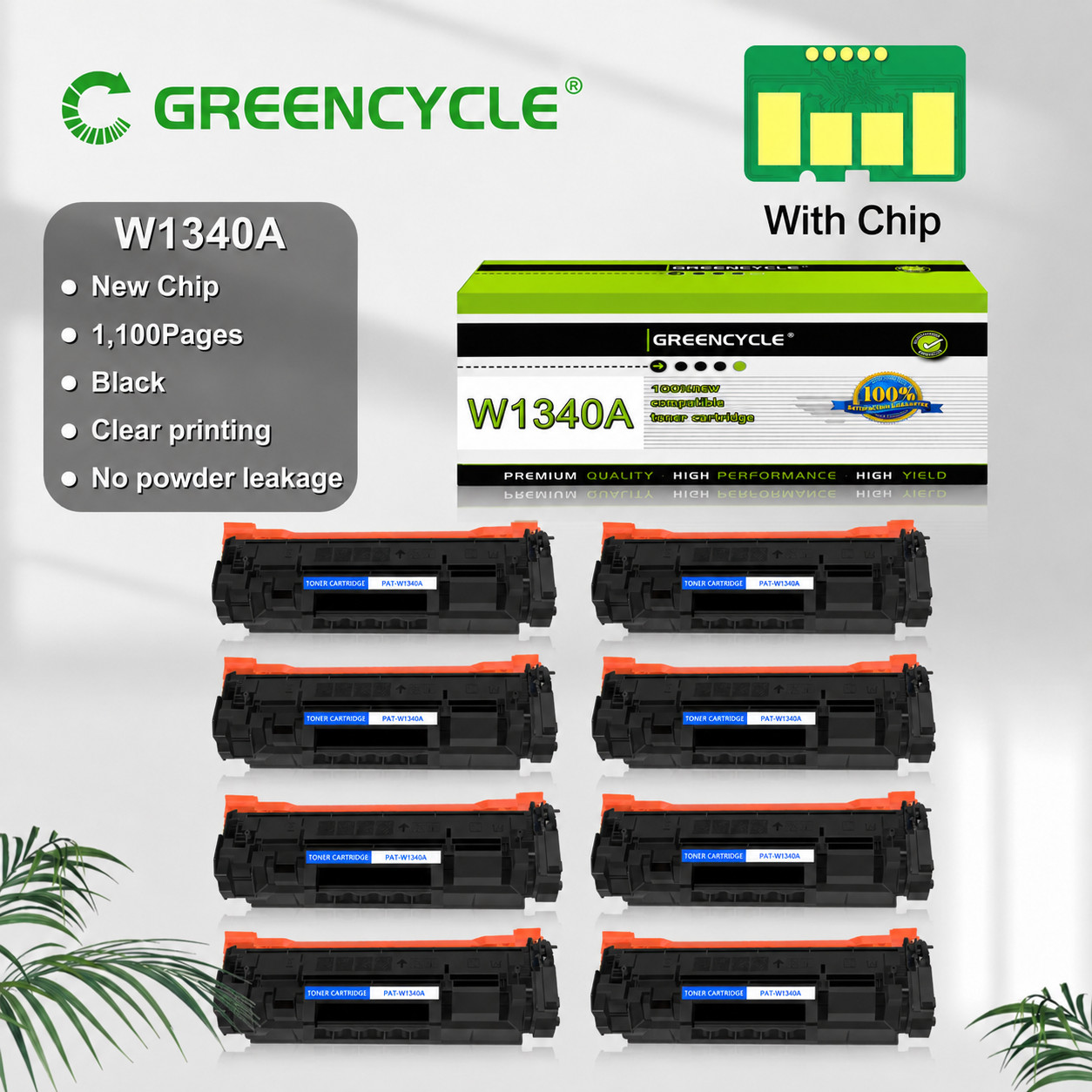 8PK Compatible W1340A Toner Cartridge with Chip For HP 134A M209dw MFP M234dw