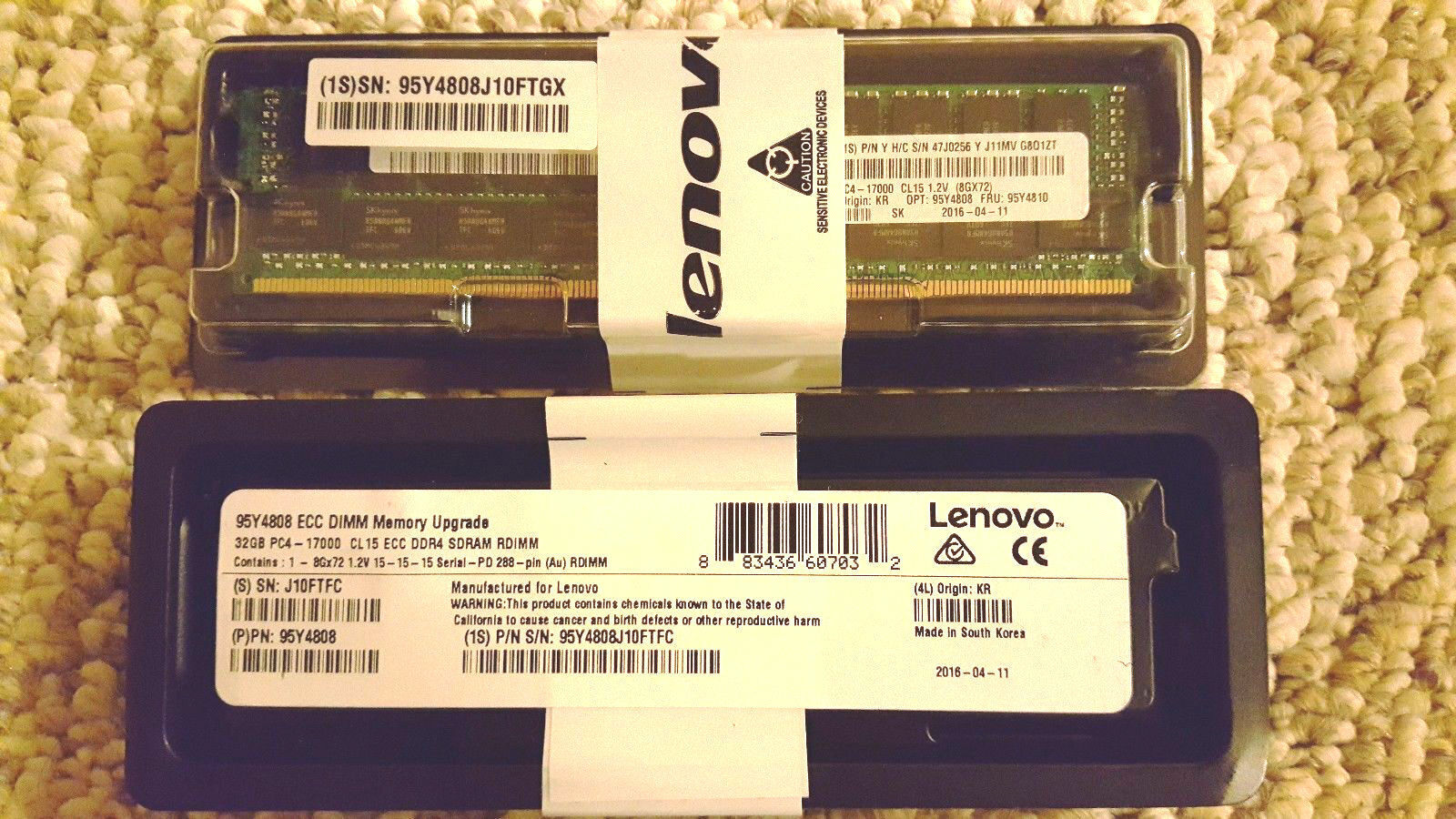 NEW LENOVO / IBM 95Y4808 95Y4810 32GB 2RX4 DDR4 PC4-2133P ECC RAM Server Memory