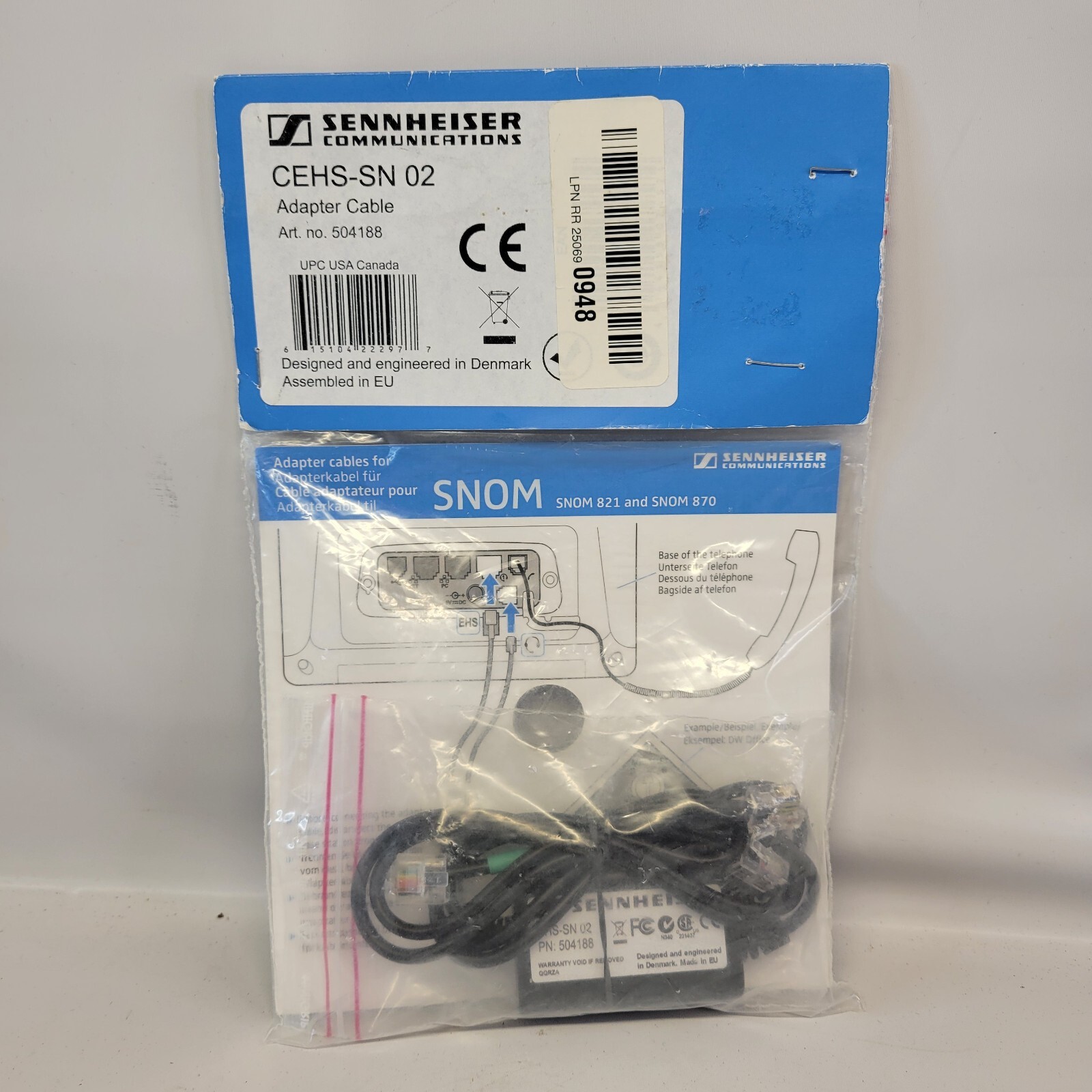 Sennheiser CEHS-SN 02 Phone Cable 504188 New in Package