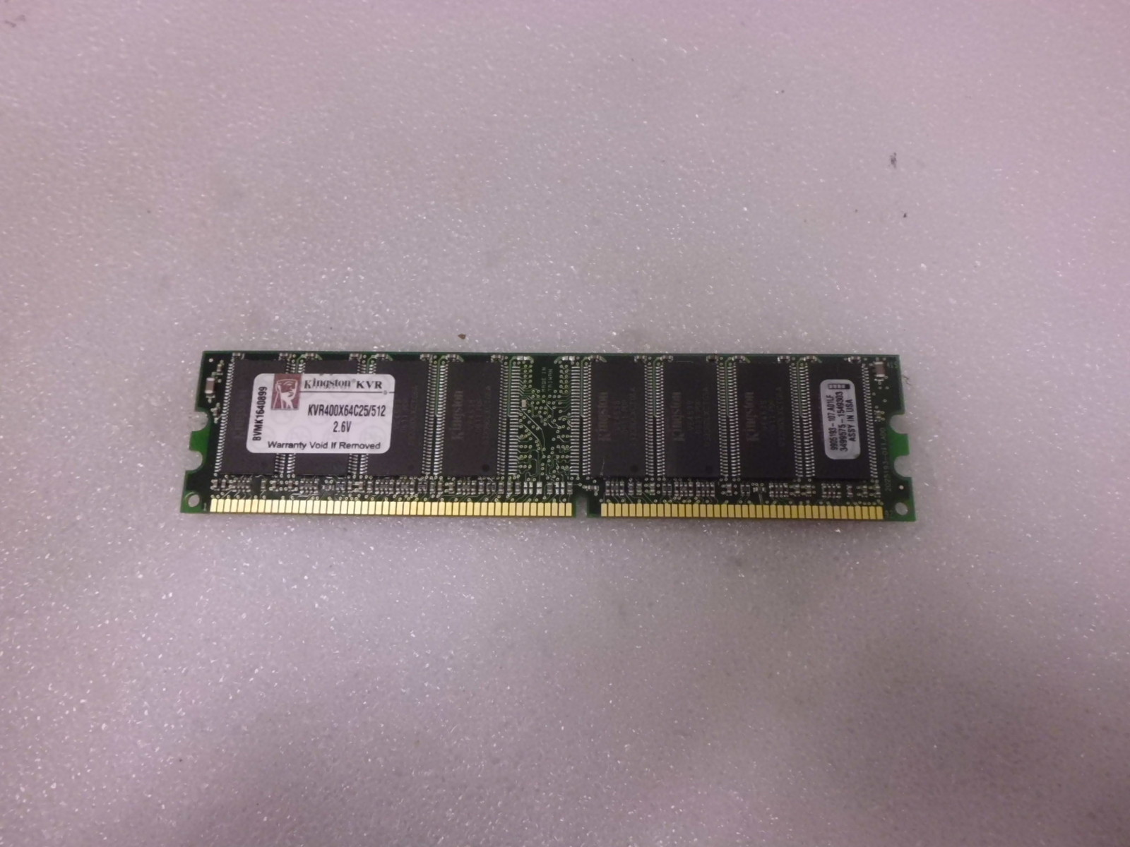 KINGSTON KVR400X64C25/512 400MHZ 512MB 2.6V RAM