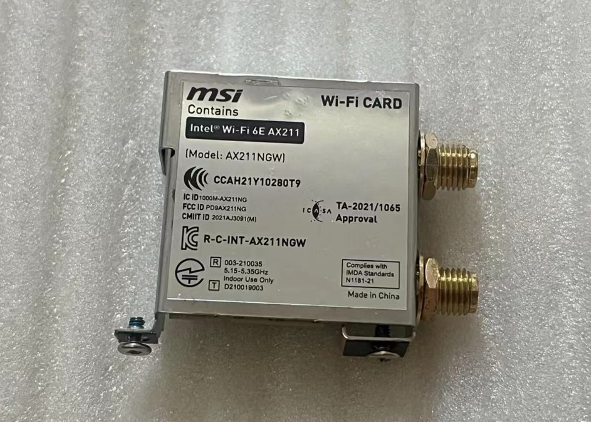 MSI Intel AX211NGW WiFI6E AX211 WIFI-GO Wireless Bluetooth Module Bluetooth Card