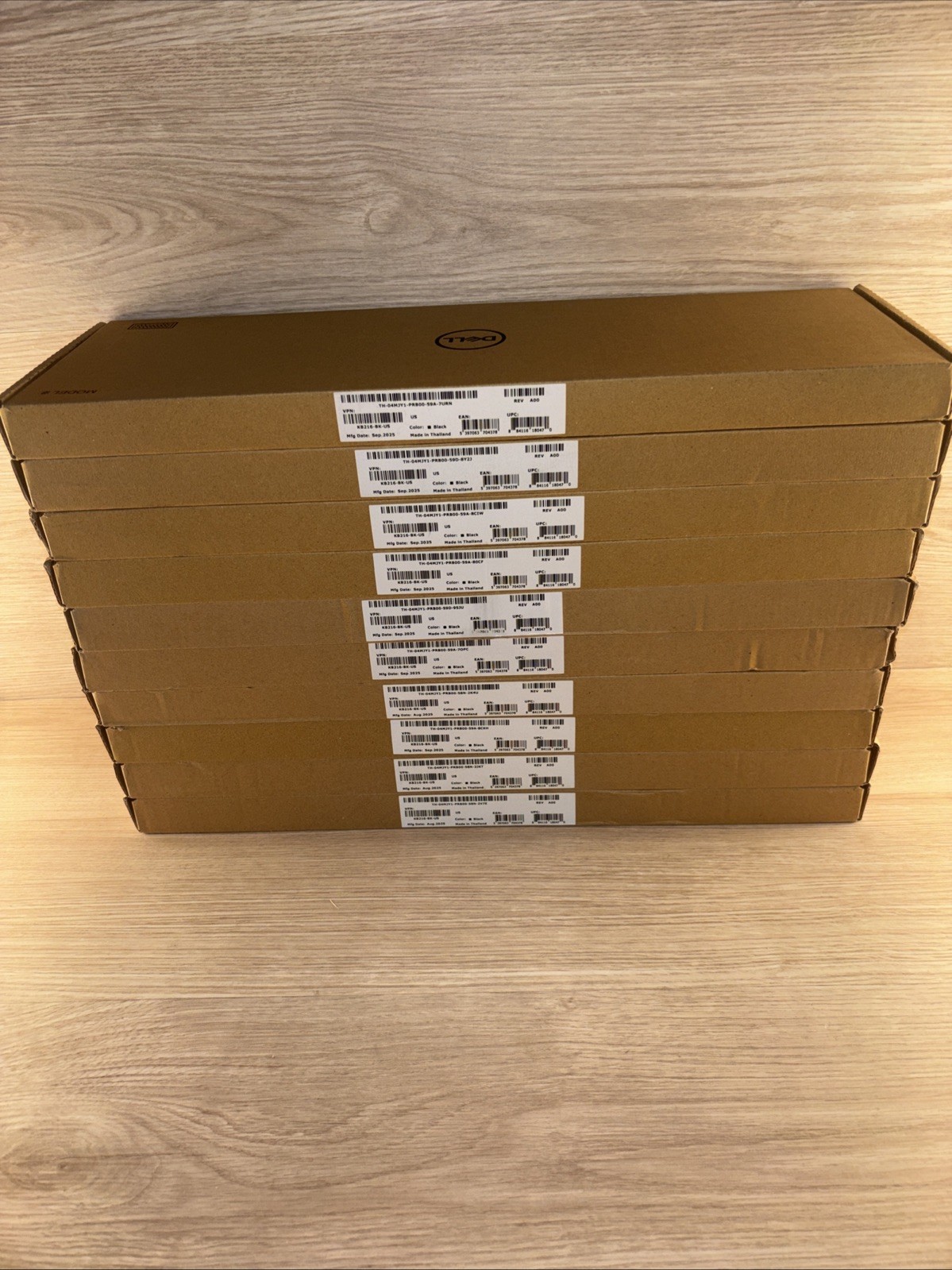 Lot Of 10 New Genuine Dell KB216-BK-US USB Slim Standard Keyboard QWERTY KB216P