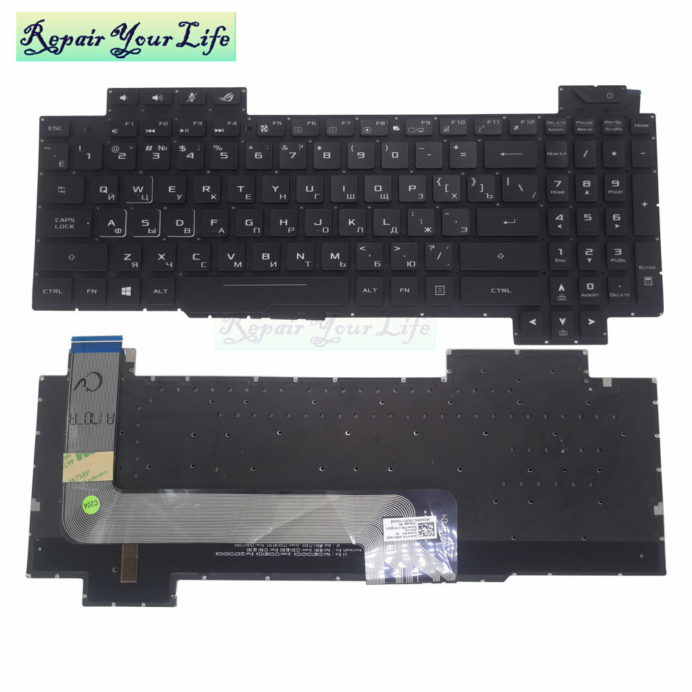 RU Russian Backlit Keyboard for Asus ROG Strix GL503 GL503VM GL503VD GL503GE