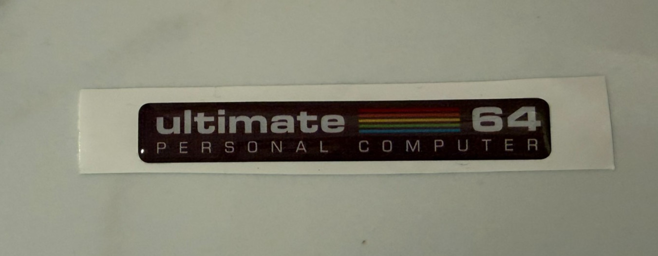 Commodore Ultimate 64 Case Badge Label Logo Sticker for Original C64C