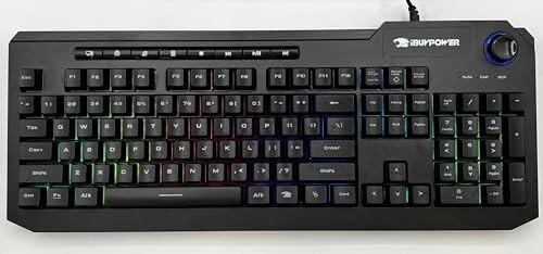 IBUYPOWER ARES M2 RGB BACKLIT USB WIRED GAMING KEYBOARD - BLACK