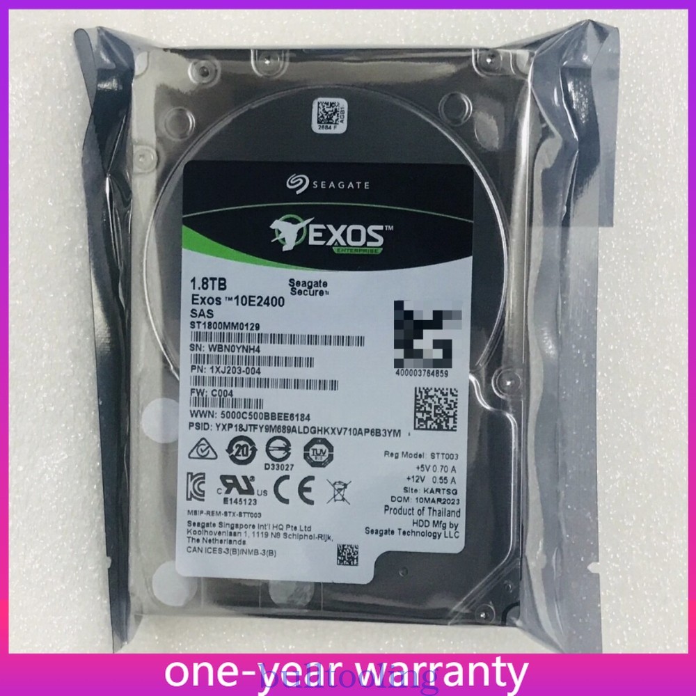NEW SEAGATE Exos 10E2400 ST1800MM0129 1.8TB 10000RPM 12Gb/s 2.5in SAS Hard Drive