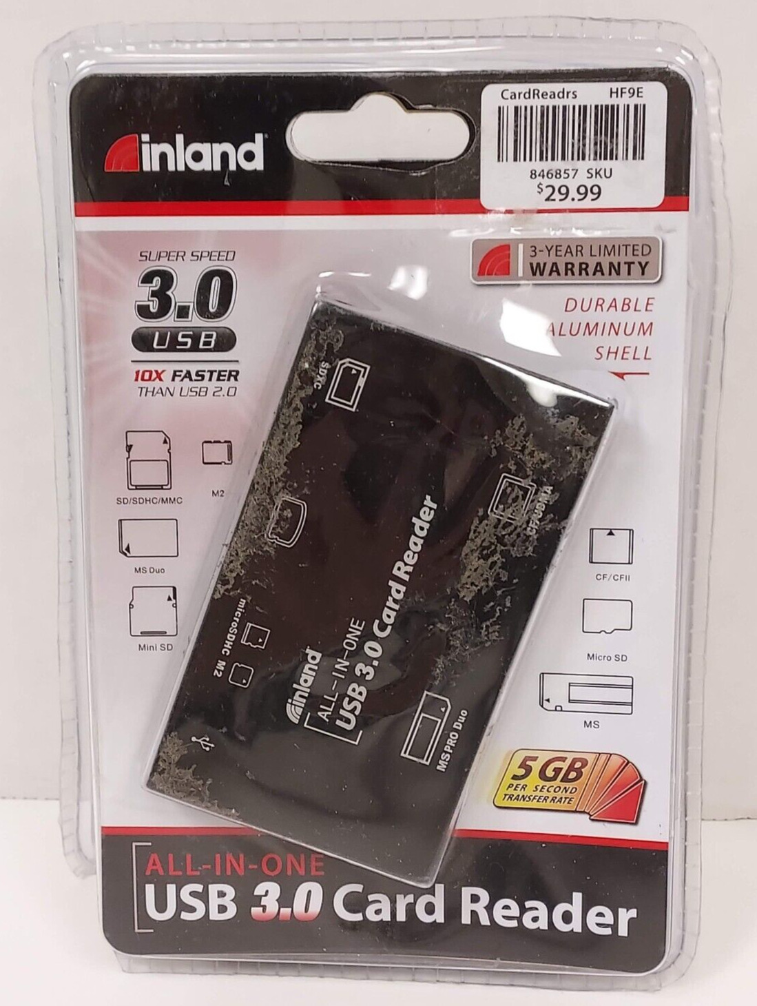 Inland All-in-One Super Speed USB 3.0 Card Reader