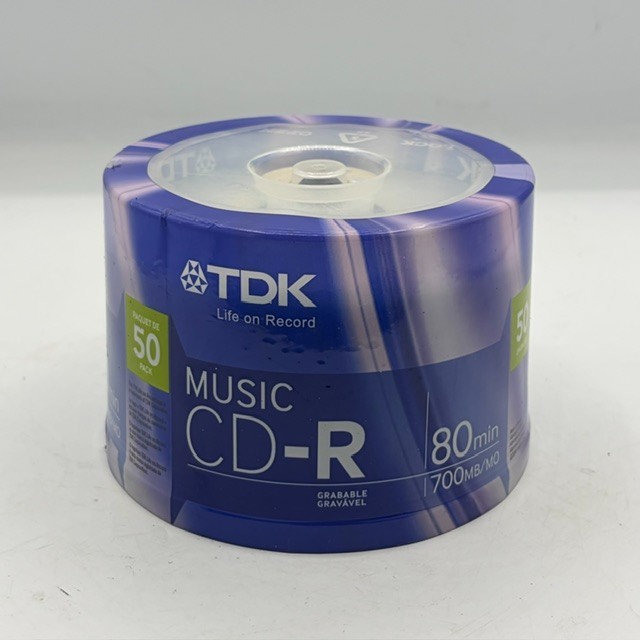TDK Music CD-R 80 Min Audio 700MB 50 Pack Recordable Compact Disc (New, Sealed)