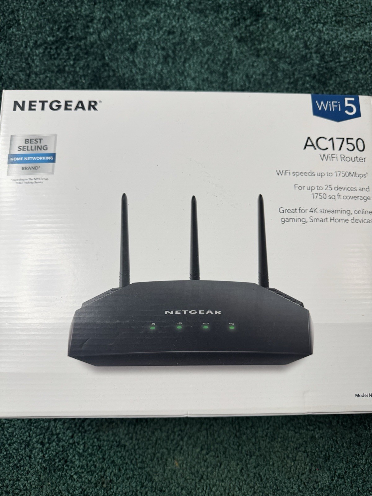 Netgear AC1750 Smart WiFi Router - 802.11 AC Dual Band Gigabit - Black...