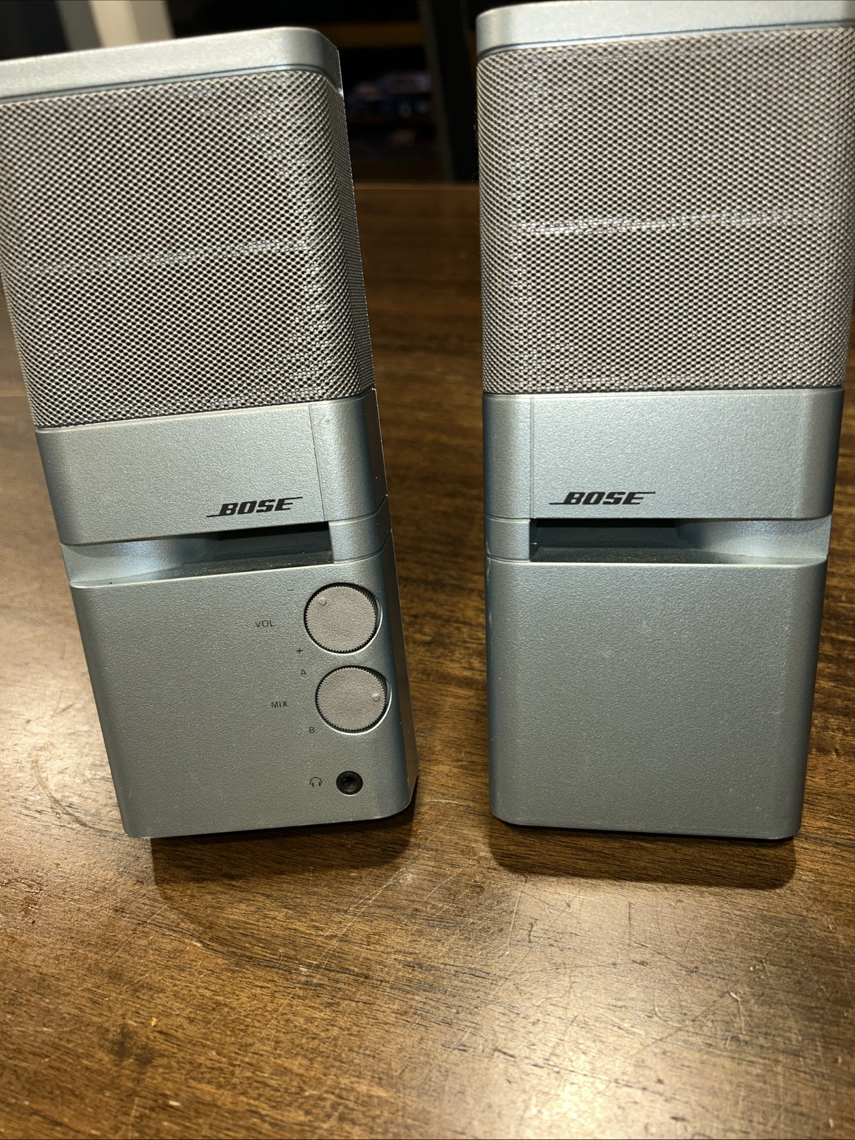Bose Media Mate Computer Speakers Ice Blue Pair Untested No Power Cable