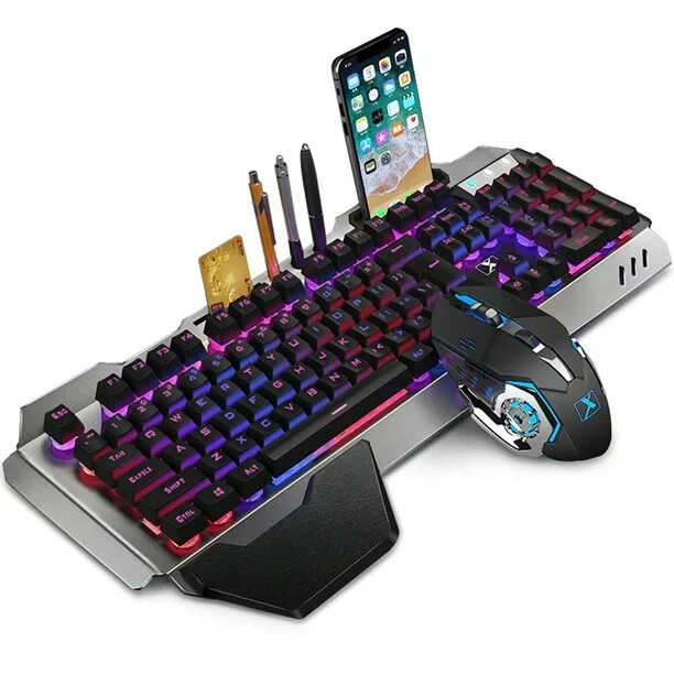 US K680 2.4G Wireless RGB Gaming Keyboard and Mouse Set + Pad For PC PS4 Laptop
