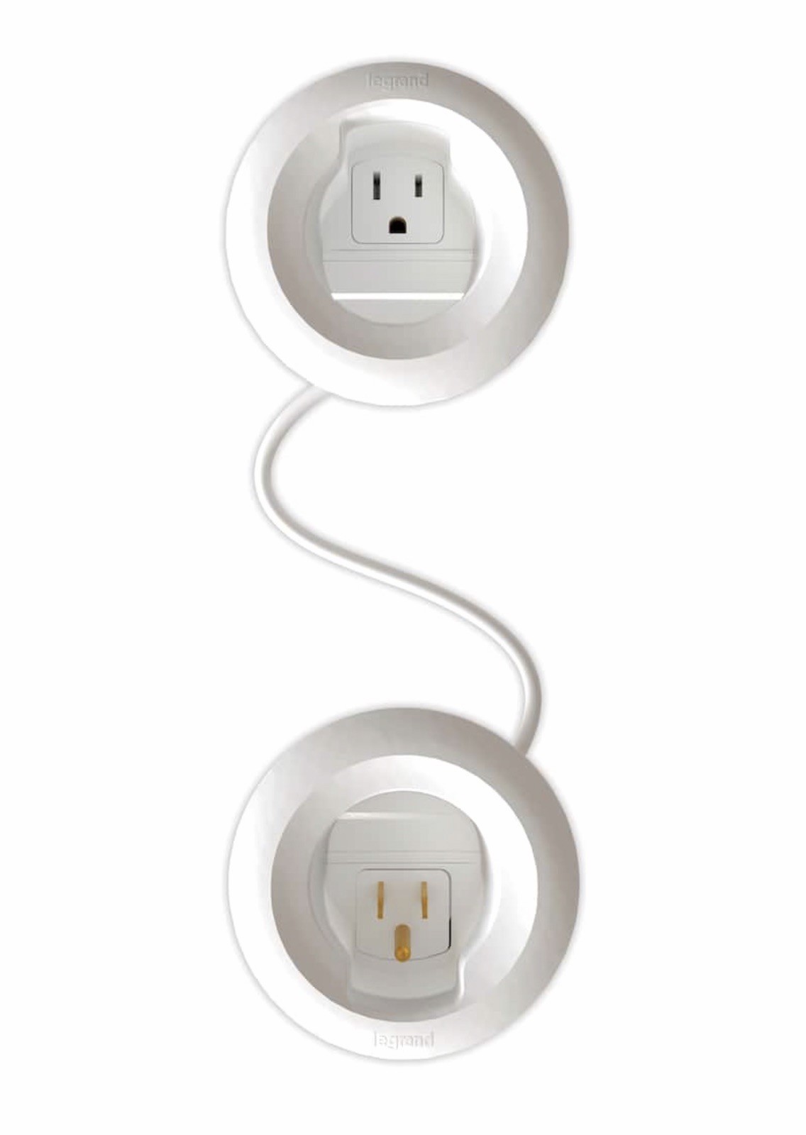 Sanus - In-Wall Cable Concealer Recessed Power Kit for Mounted TVs - White