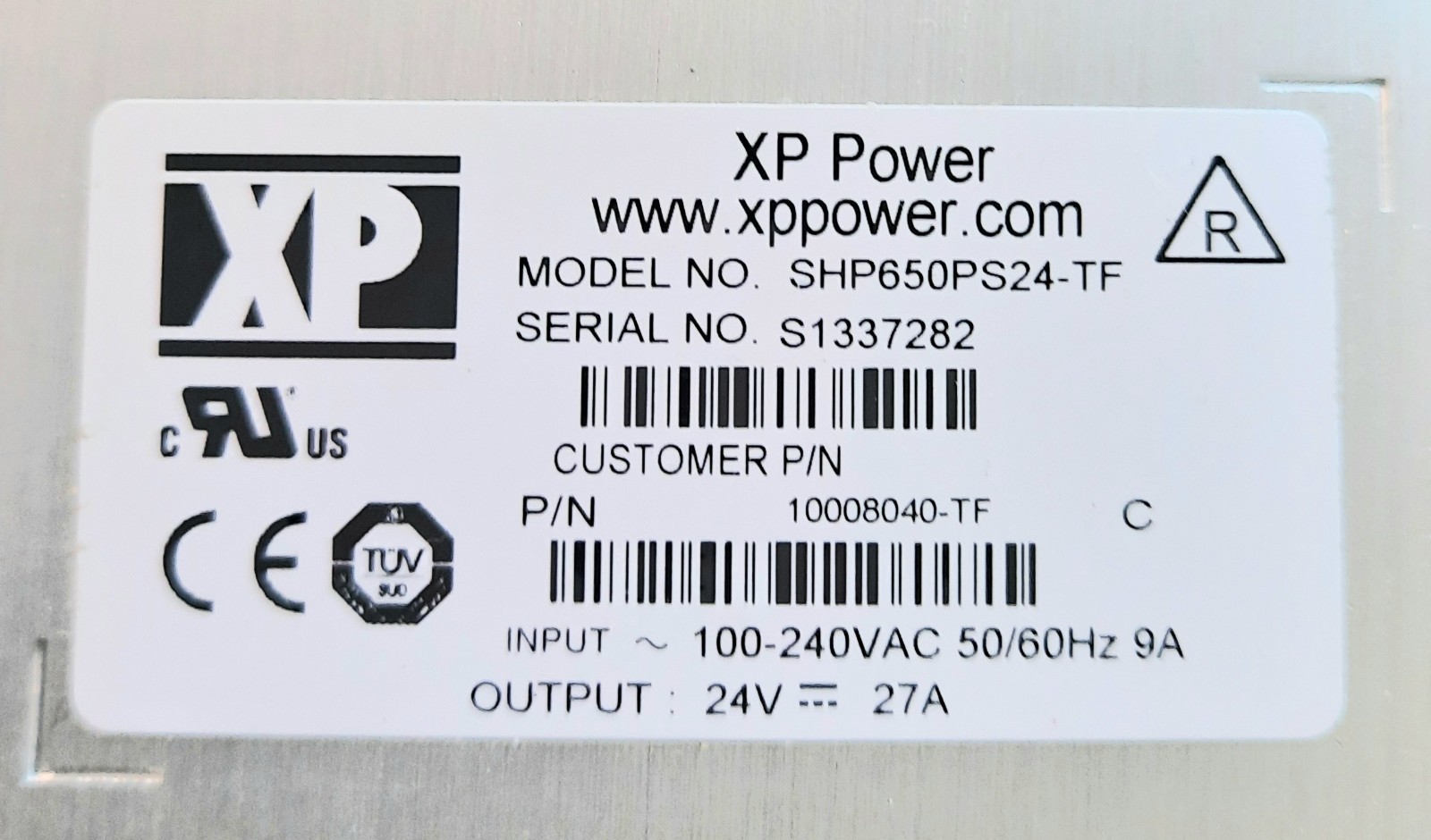 XP POWER SHP650PS24-TF POWER SUPPLY, WITH TOP FAN~ , PRIORITY MAIL