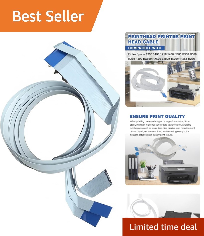 High-Quality Epson Print Head Cable for 1390, 1400, L1800 & Reliable Performance
