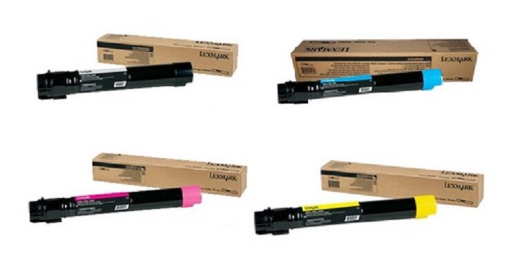 4x Genuine Lexmark Toner XS950 XS952 XS955 DE / 22Z0008 - 22Z0011 High Capacity