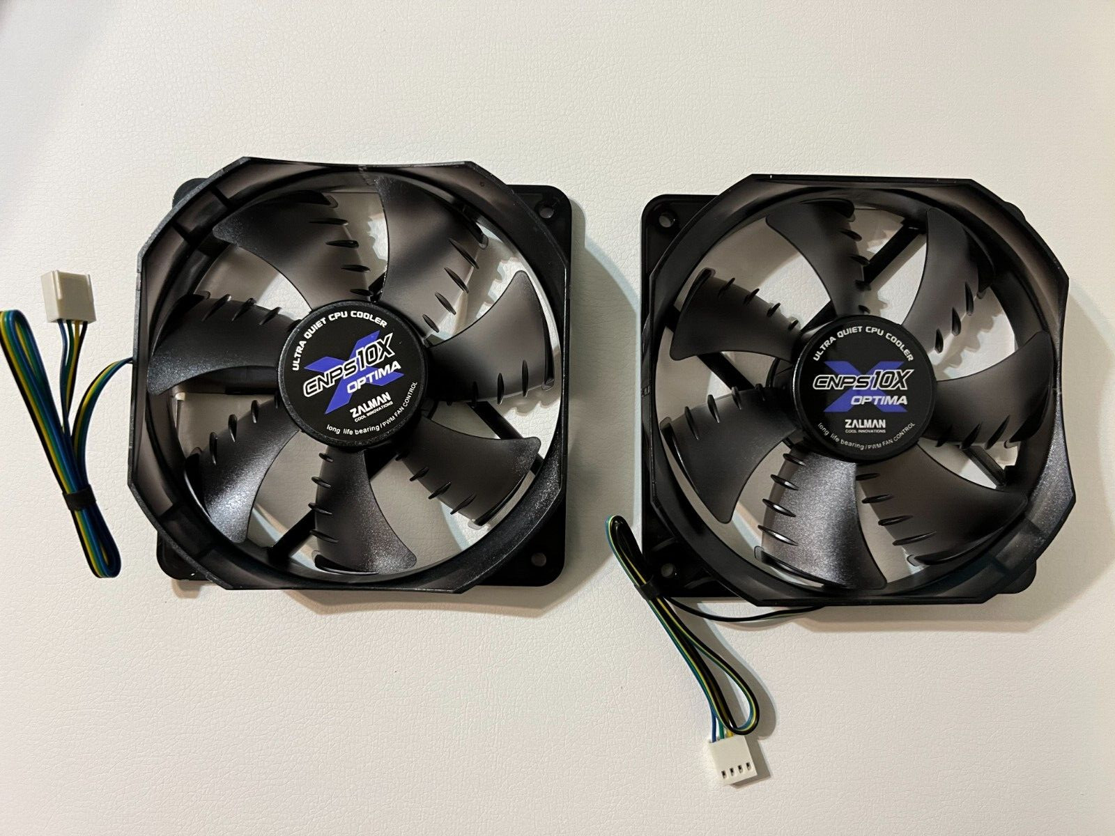 2X Zalman Optima 120mm  Fan case  Long life Bearing 4 Pin  12V 0.30A , ORIGINAL