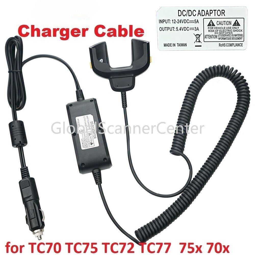 USA 5PCS DC Car Vehicle Charger Cable for Zebra TC70 TC75 TC72 TC77 TC75x TC70x