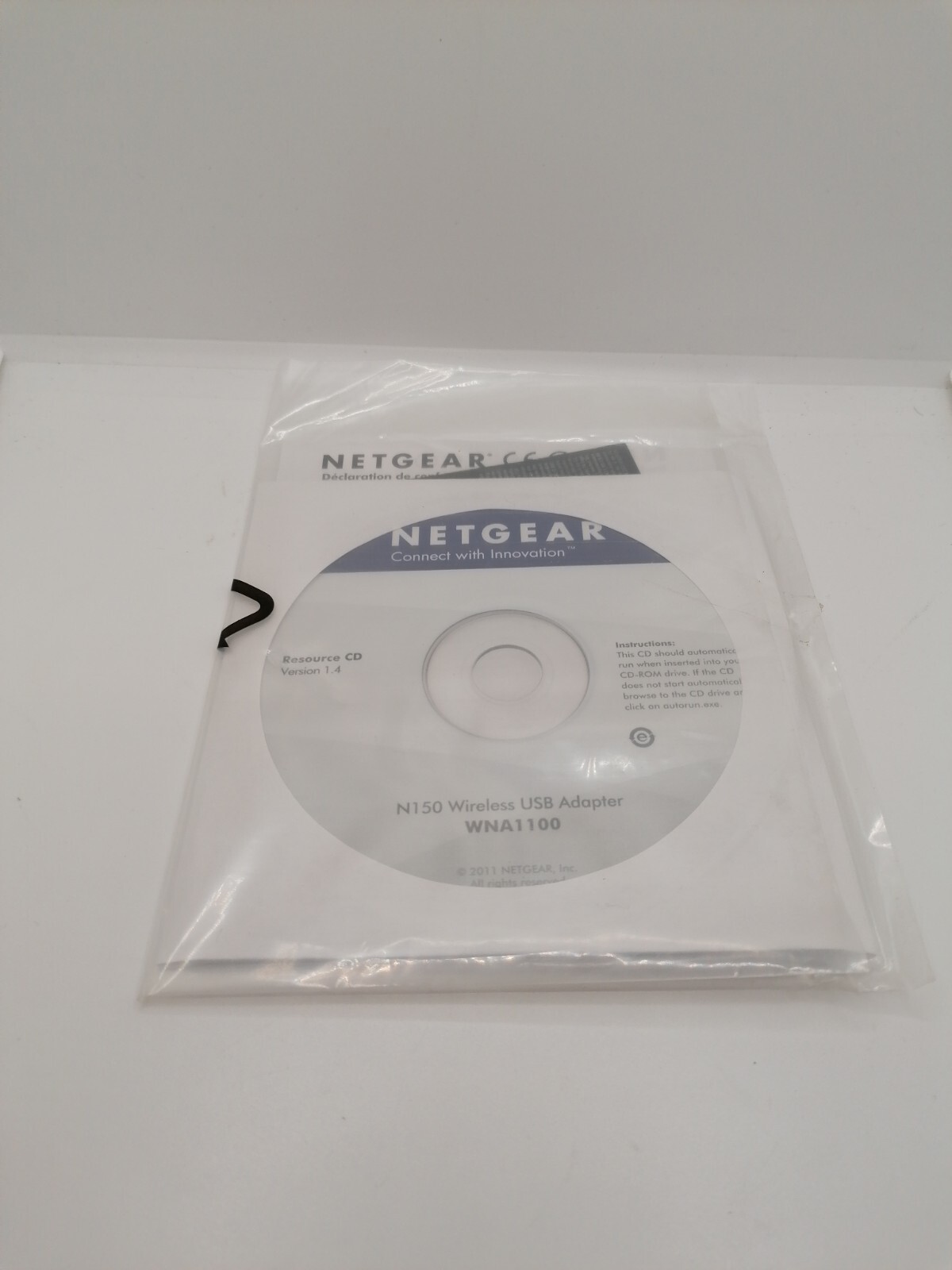 2011 Netgear Resource CD Version 1.4 N 150 Wireless USB Adapter WNA 1100