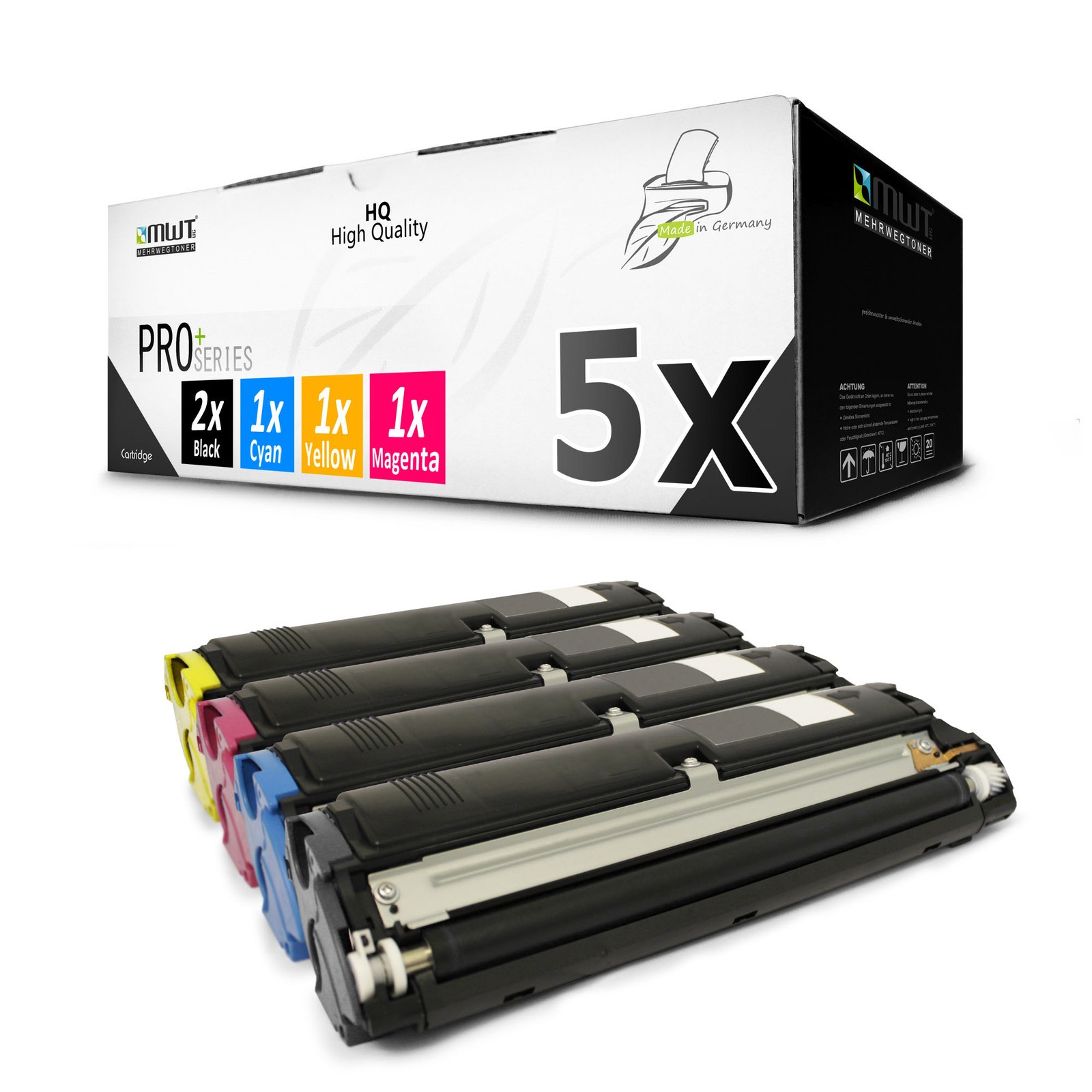 5x per Cartridge for Konica Minolta Magicolor 2450-DX 2500-W 2430-Desklaser