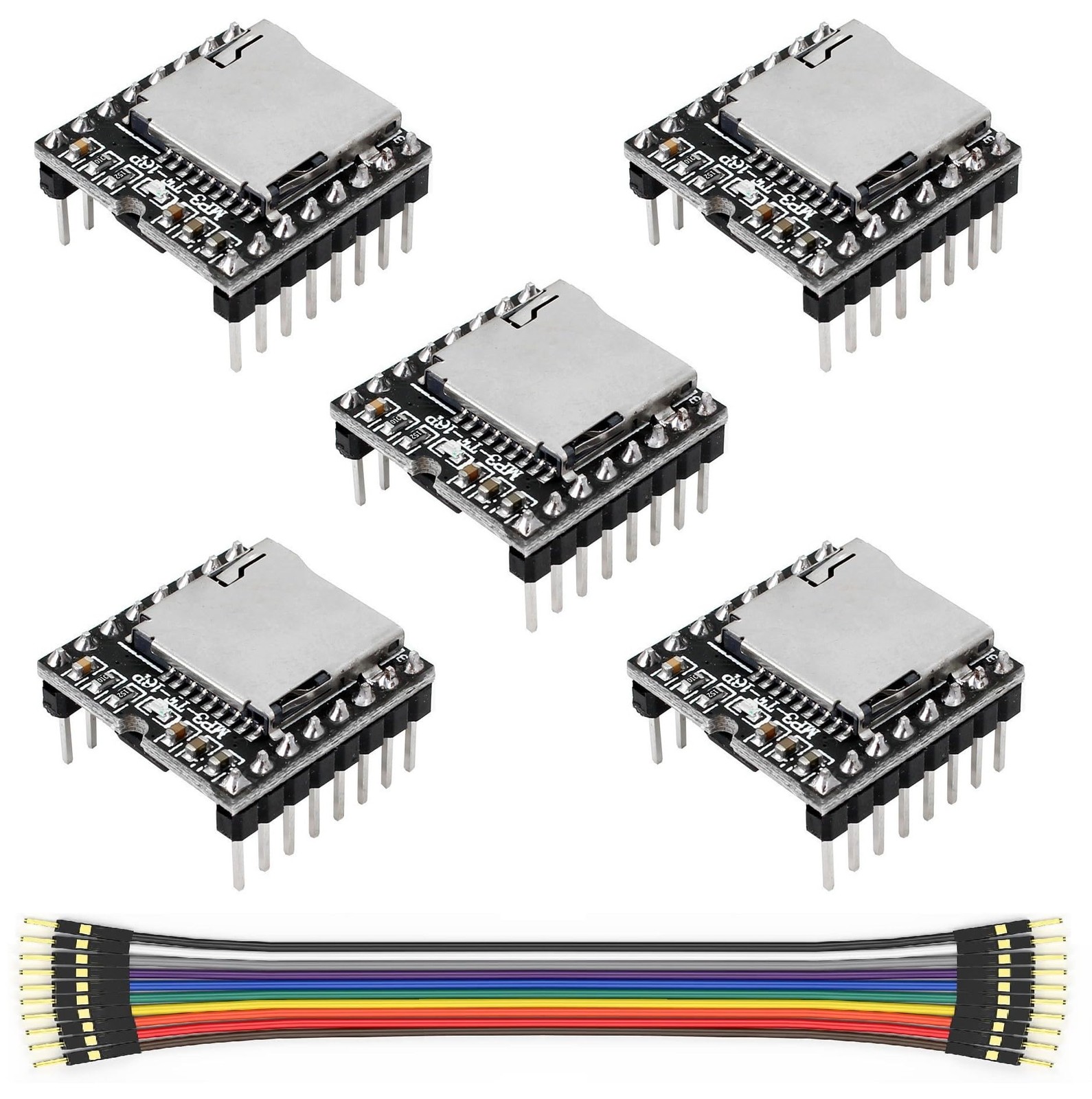 5 Pcs Mini MP3 Module Compatible with DFPlayer Code for Arduino Raspberry Pi ...