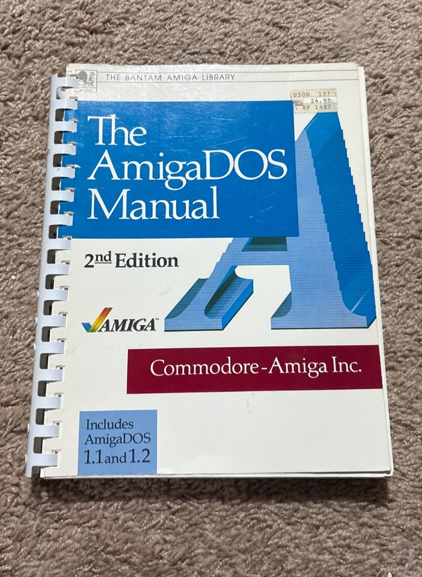 The Amiga DOS Manual 1987 2nd Edition Commodore Amiga