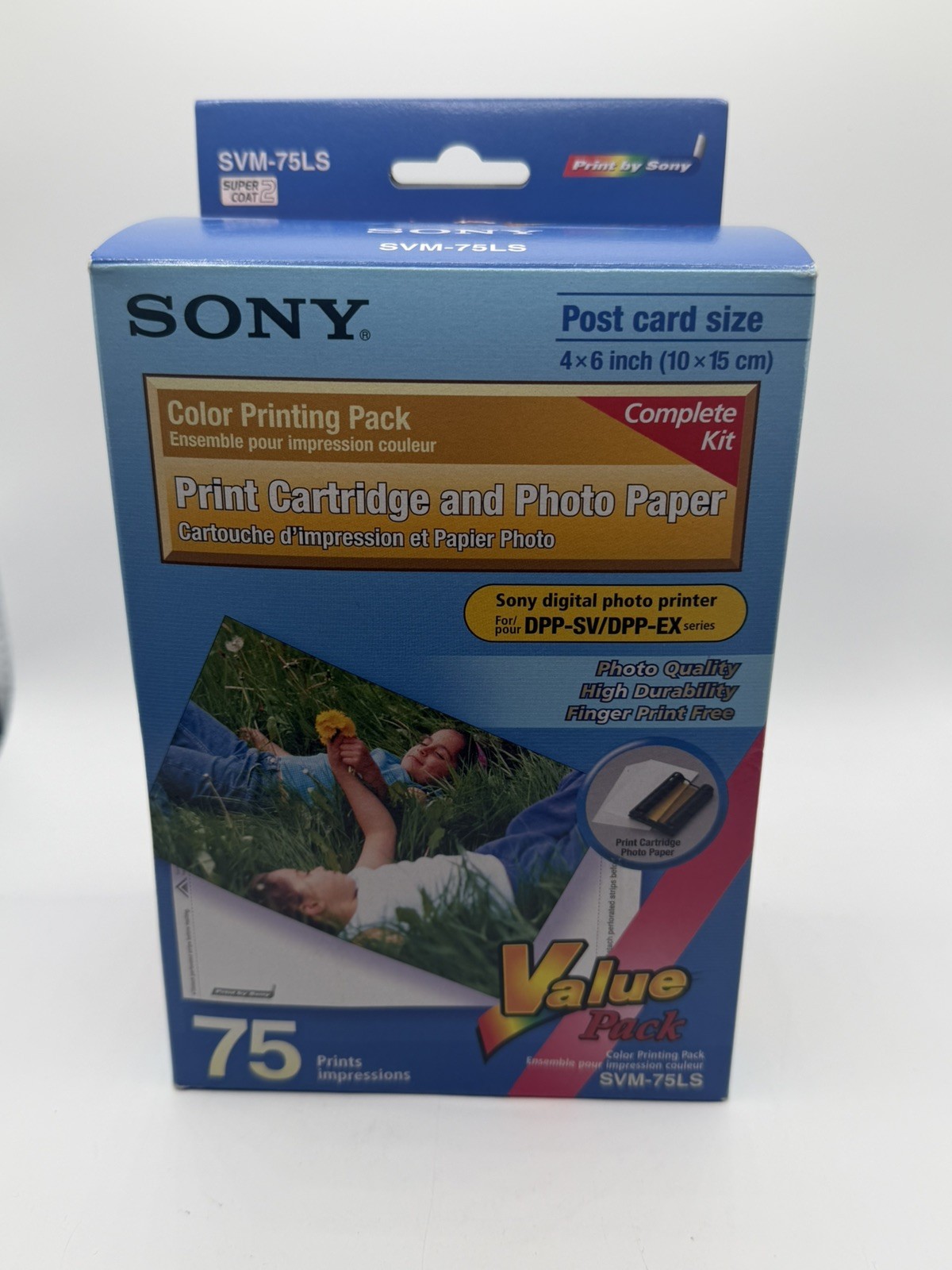 SONY SVM-75LS Print Cartridges & Photo Paper Kit Value Pack 75 Prints 4 X 6