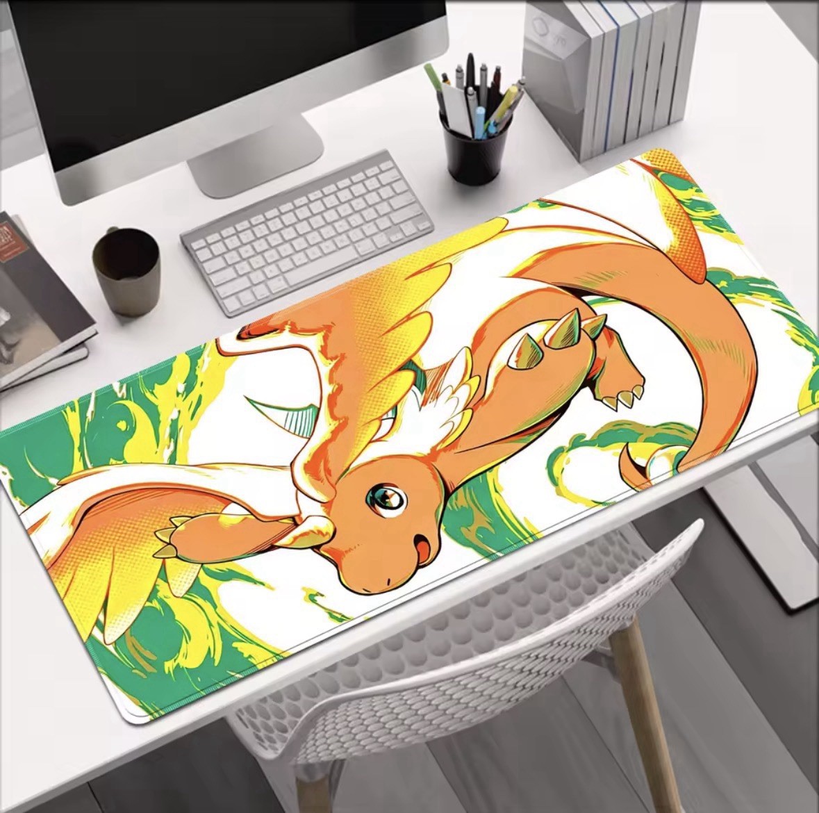 Pokémon TCG Mega Dragonite Playmat Desktop Pad Card Game Rubber Mousepad 24”
