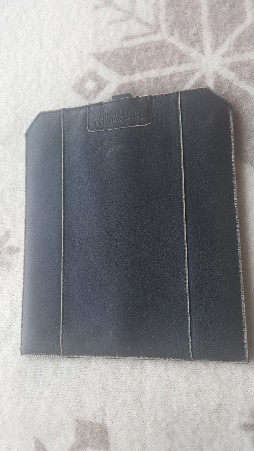 Marc New York Andrew Marc 100% full grain leather tablet iPad case accessory New