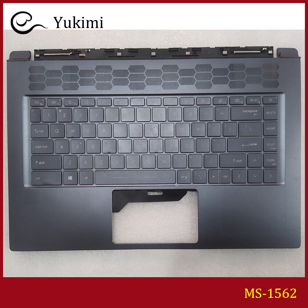 MS-1562 FOR MSI Stealth 15M Blue C Shell Cover Upper Palmrest Backlit Keyboard