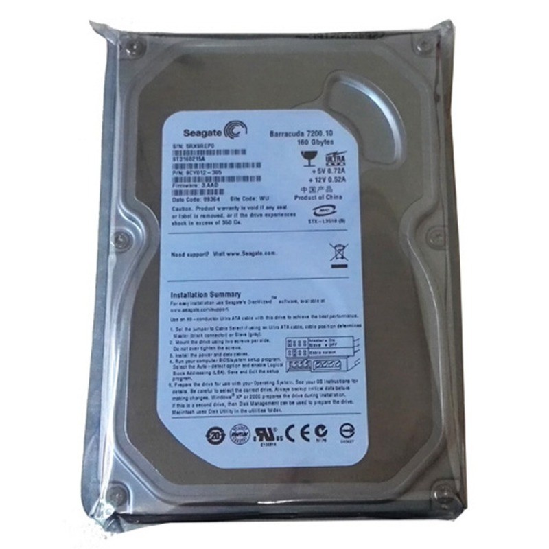 ST3160215A Seagate 160GB 7200RPM IDE PATA 3.5" Desktop Internal HDD Hard Drive