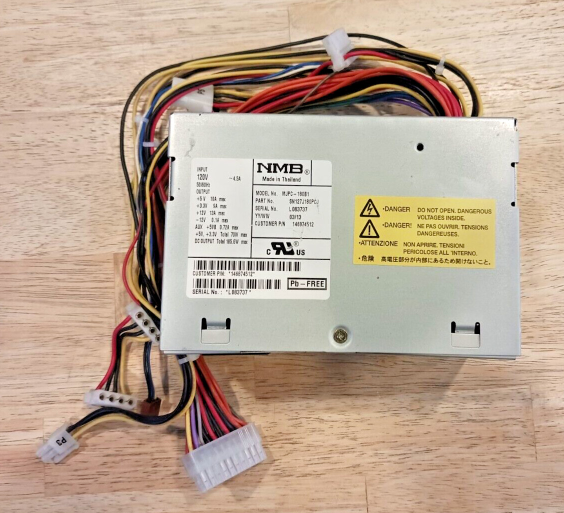 Sony PCV-RS220 Power Supply NMB MJPC-180B1 146874512  185W ATX 20 PIN WARRANTY 