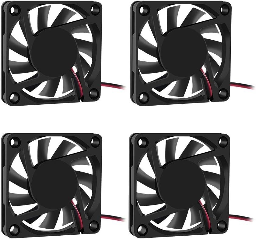 Fan 60X60X10 Mm DC 12V 6010 Brushless Cooling Fan, Replacement Ball Bearing 60Mm
